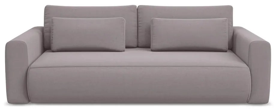 Кадифен разтегателен диван с място за съхранение в цвят лавандула 238 cm Kapua – Makamii