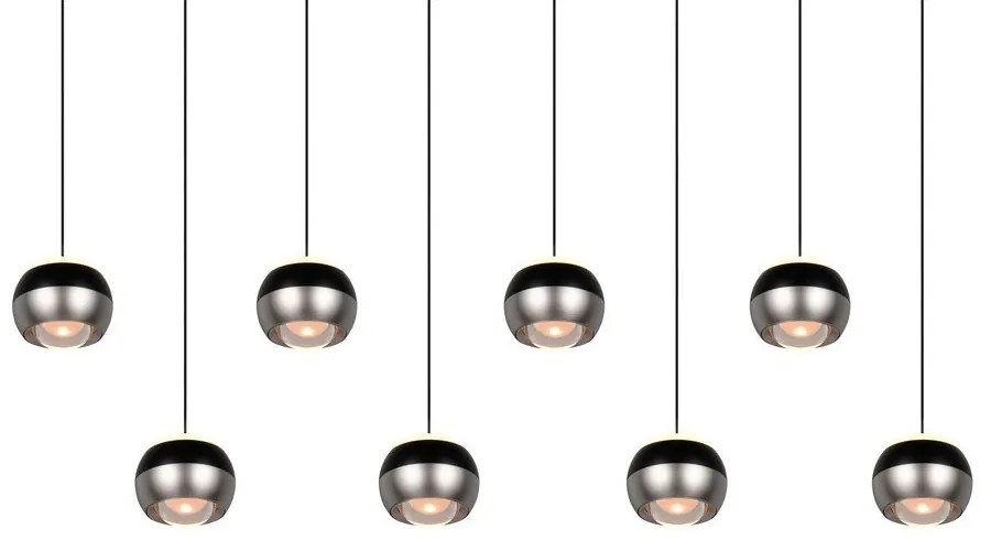 LED висящо осветително тяло в черен и сребрист цвят Orbit – Trio Select