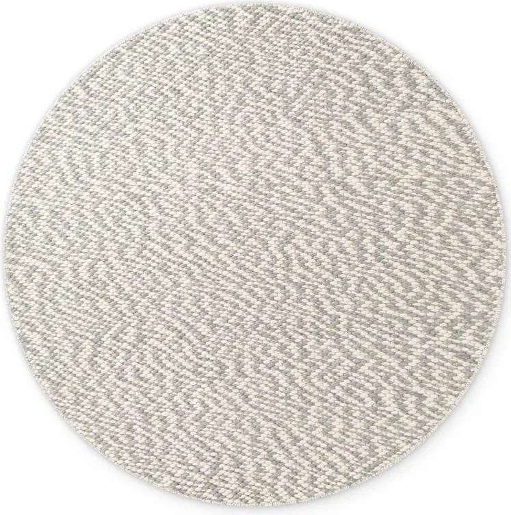 Светлосив/кремав ръчно изработен вълнен кръгъл килим ø 160 cm Lyon Beans – Elle Decoration