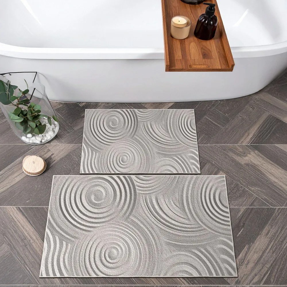 Светлосиви килими за баня в комплект 2 бр. 60x100 cm – Foutastic