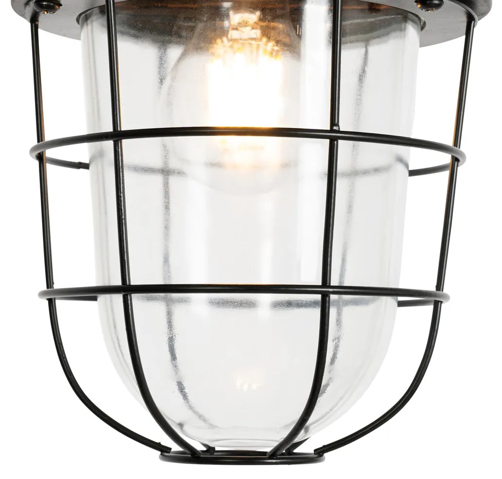 Комплект от 2 индустриални висящи лампи черни - Cabin