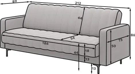 Разтегателен диван Torres-Зелен