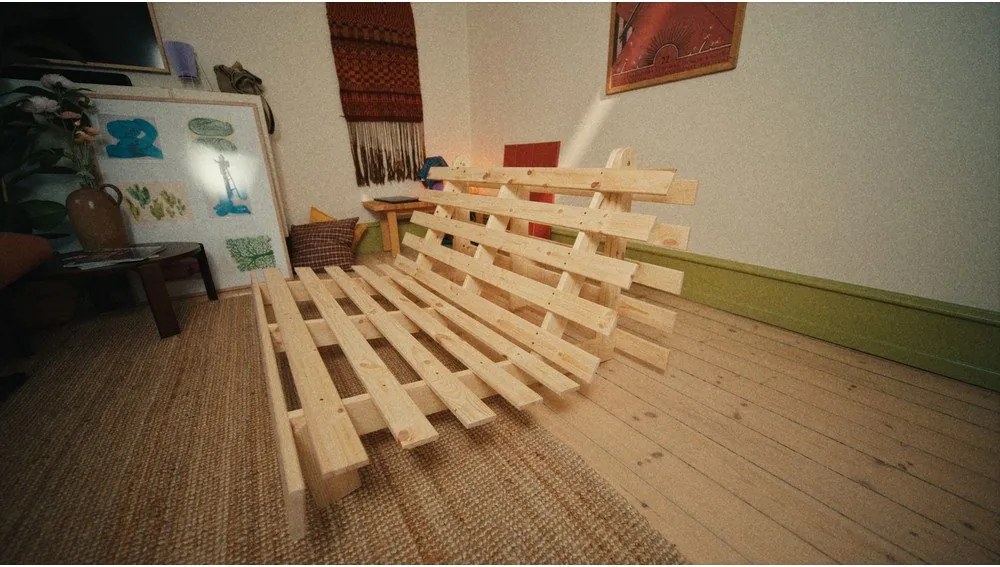 Червен разтегателен диван 140 cm Roots - Karup Design