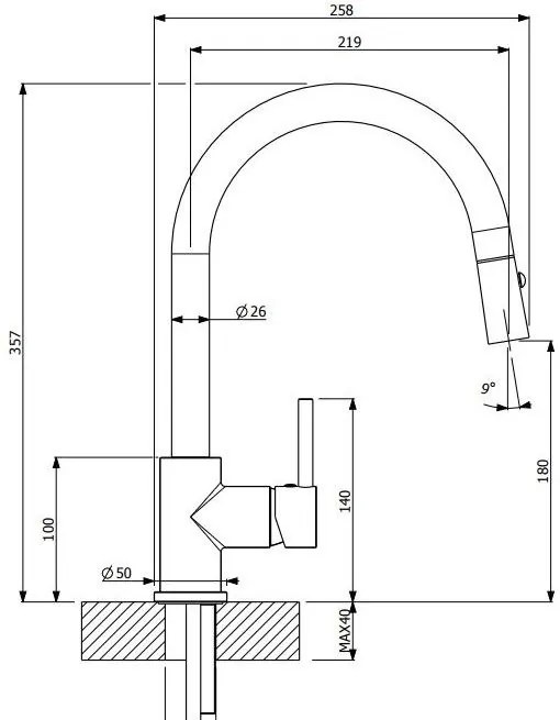 Кухненски кран Armando Vicario Fluo ΙΙΙ-Mpez