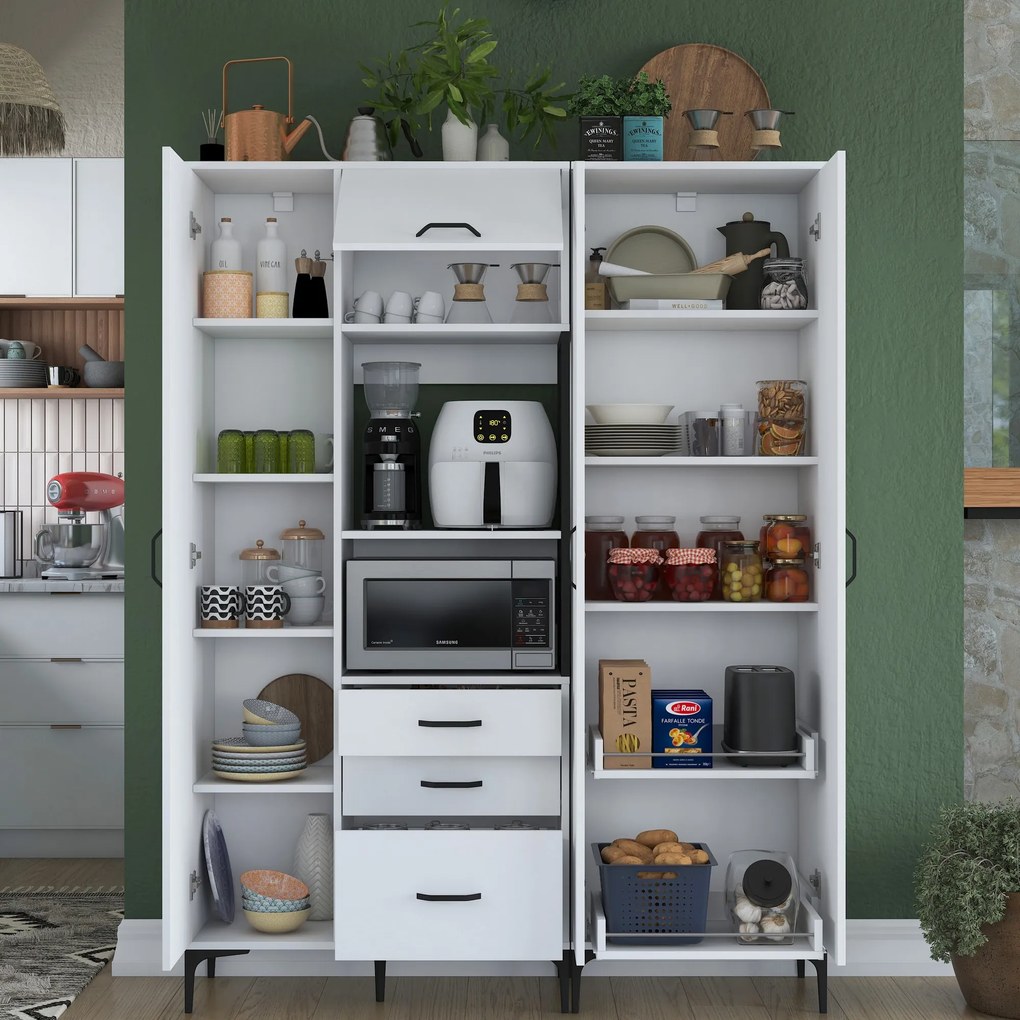 Многофункционален шкаф JE131, цвят Бял