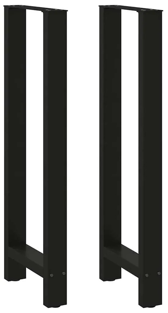 4013352 vidaXL Крака за бар маса, черни, 2 бр., 50 x (110-111) см, стомана