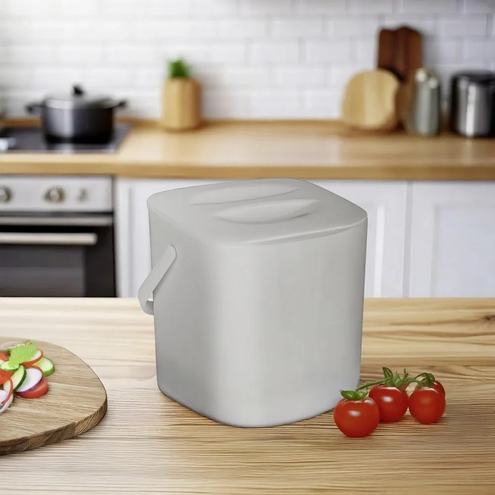 Светлосив контейнер за компостируеми отпадъци 3 l Conny – Wenko