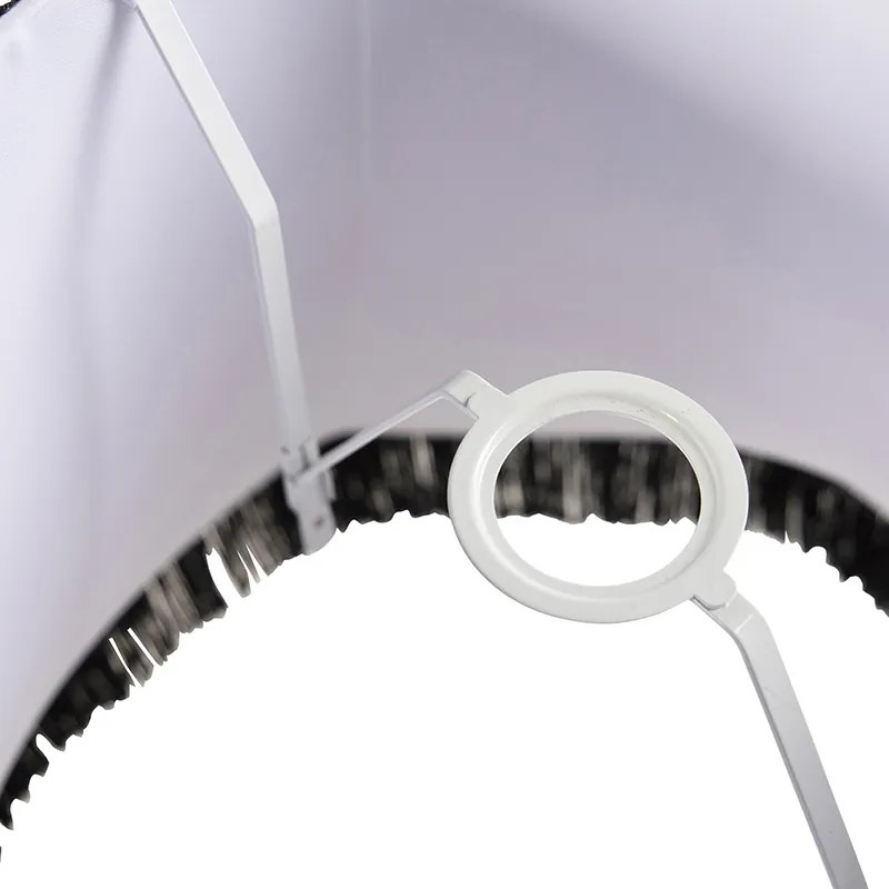 Абажур от коприна черен с сив 45 см - Granny