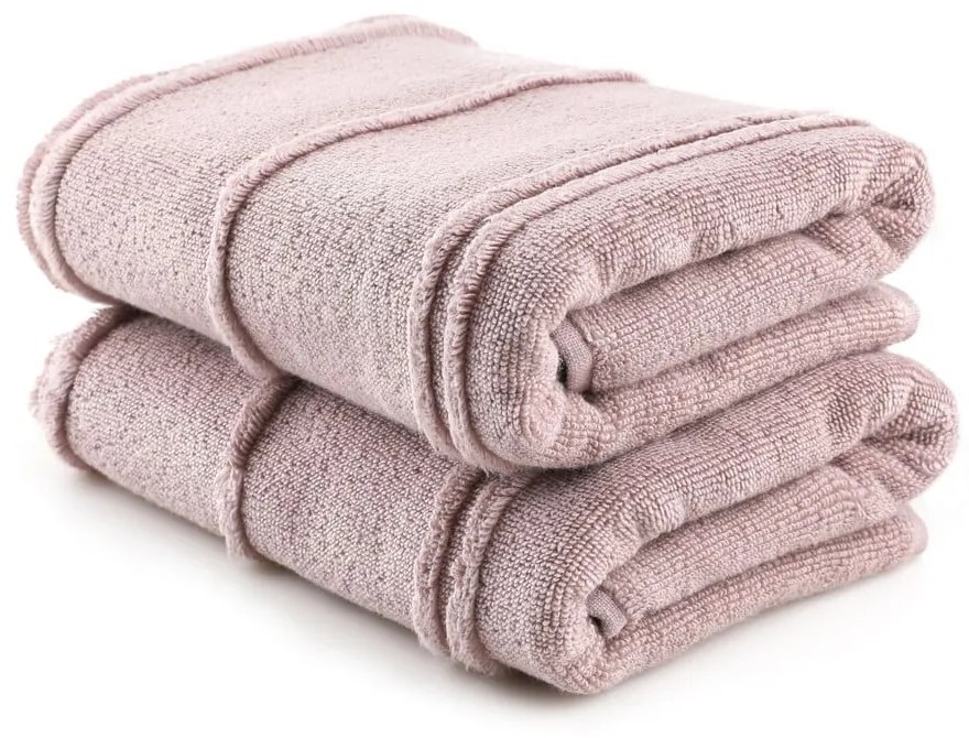 Розови кърпи в комплект от 2 бр. от тери 50x90 cm Arden – Foutastic