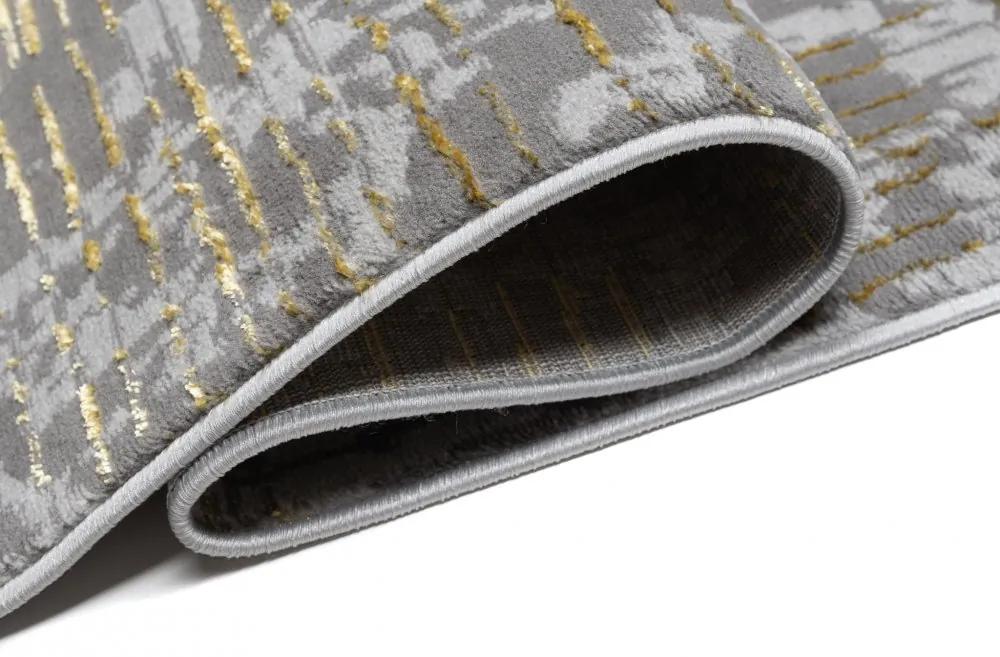 Модерен сив килим със златен мотив Ширина: 160 см | Дължина: 230 см
