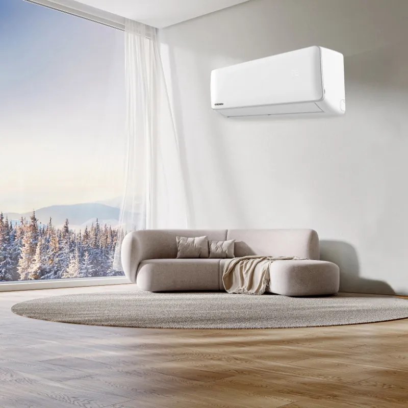 Разопакован: Инверторен климатик Crown CIT-18FO62AS, 18000 BTU, А++, Карбонов и сребърен филтър, Самопочистване, Саморазмразяване, Бял