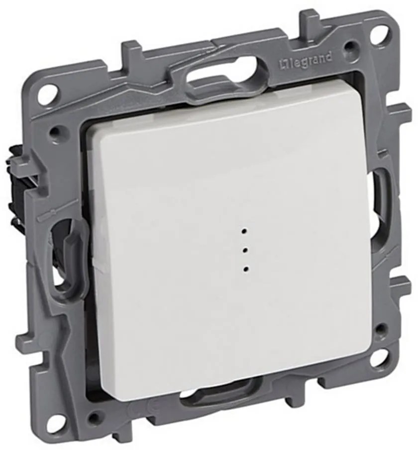 Legrand Двуполюсен ключ с LED индикация цвят бял Niloe  - 664518