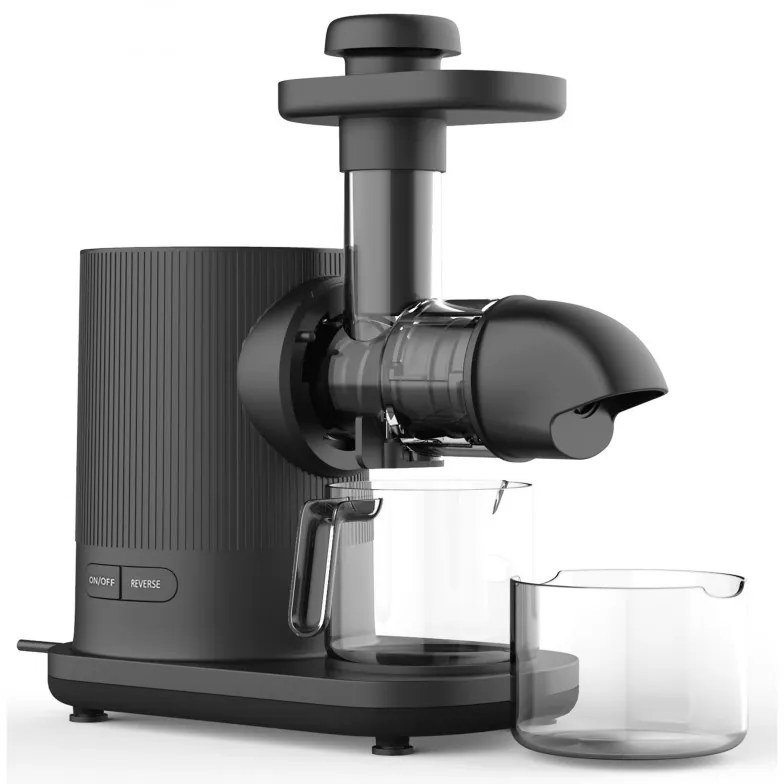 Сокоизстисквачка Finlux FJJ-1567SL, Бавно пресоване, Обратен ход, 150 W, 0.5 л, 100 об/мин, Контейнер за отпадъци, Черен