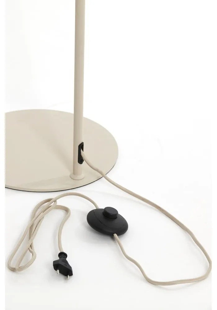 Бежова подова лампа с текстилен абажур (височина 156,5 cm) Elati – Light &amp; Living