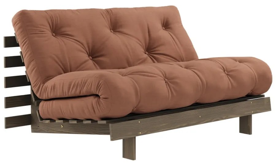 Разтегателен диван в оранжево и медно 140 cm Roots - Karup Design