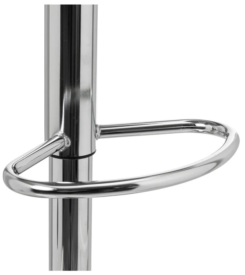 Черни бар столове в комплект от 2 бр. с регулируема височина от имитация на кожа (височина на седалката 56,5 cm) – Casa Selección