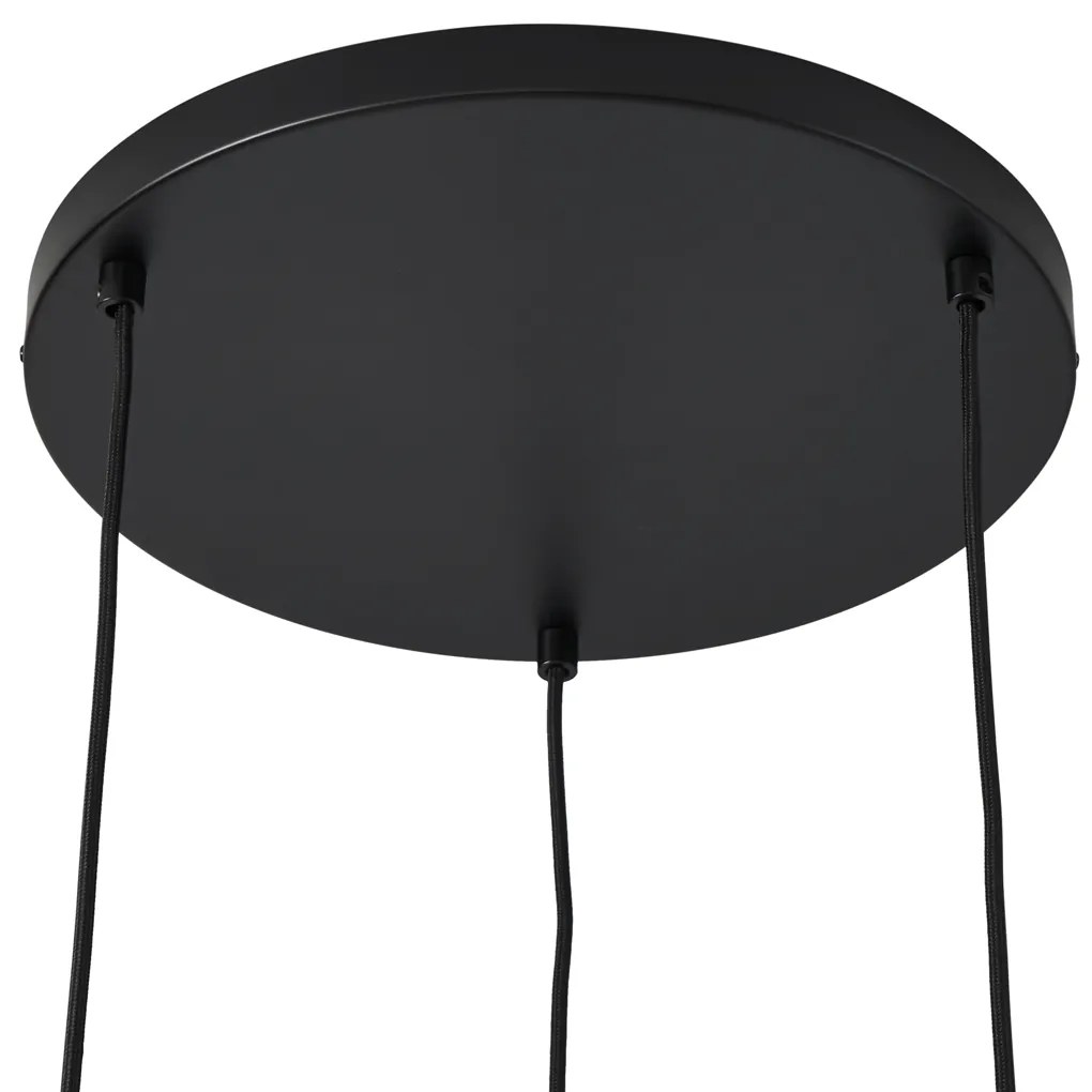 Ретро висяща лампа черна с таупе 3 светлини - Felt