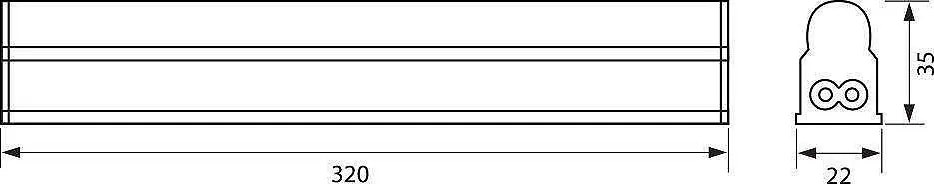 Осветително тяло SPICA LED, T5, 4W, 4000K