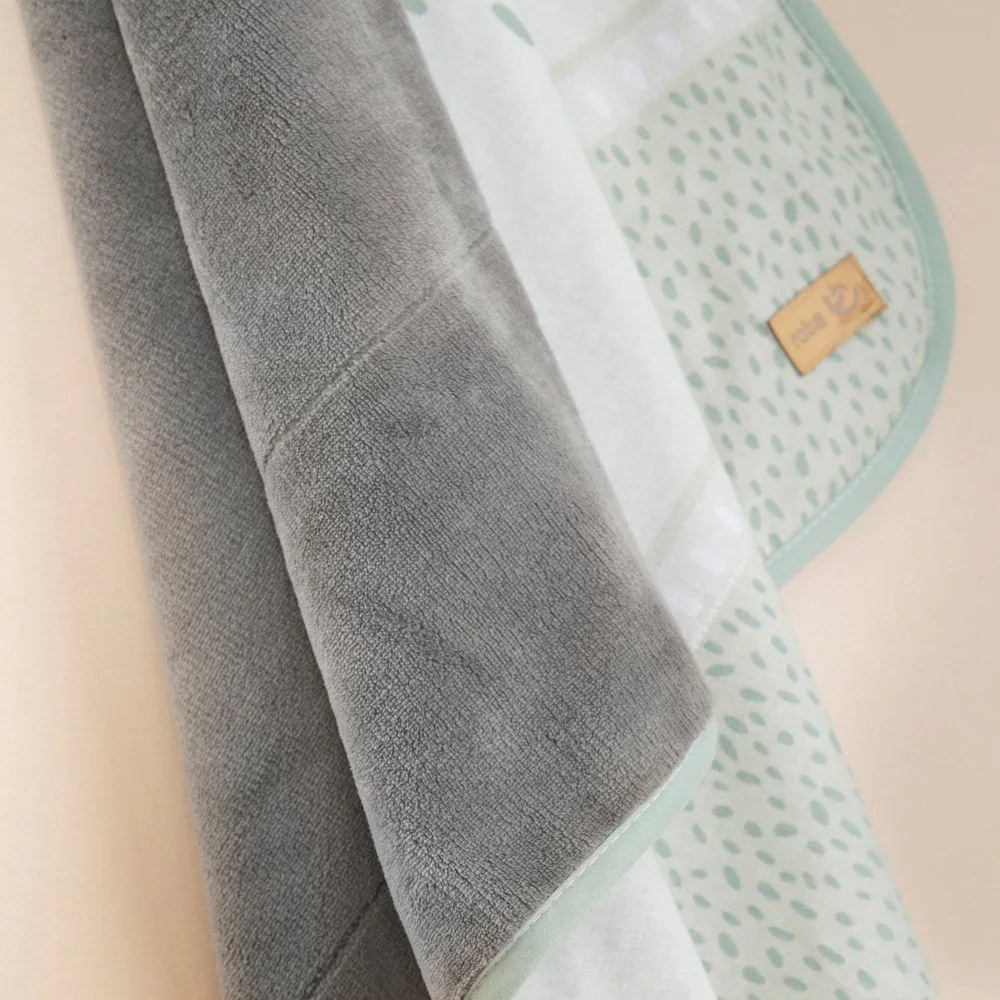 Светлозелено бебешко одеяло от микроплюш 80x80 cm Woodland Buddies – Roba