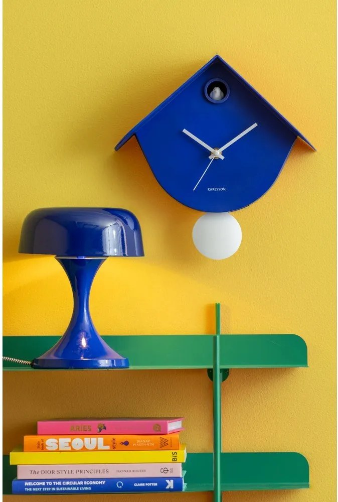 Синя метална настолна лампа (височина 20 cm) Moda Retro – Leitmotiv