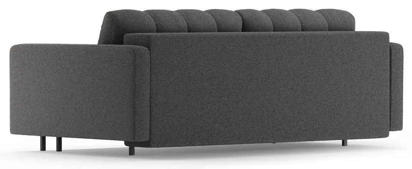 Тъмносив разтегателен диван с място за съхранение от букле 222 cm Bali – Cosmopolitan Design