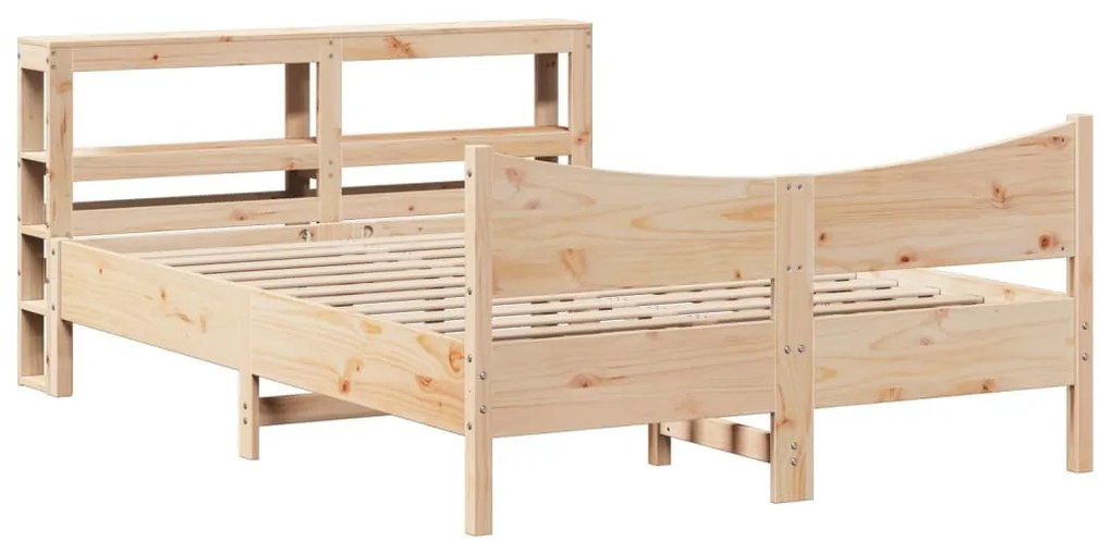 3306303 vidaXL Рамка за легло с табла, 140х200 см, бор масив