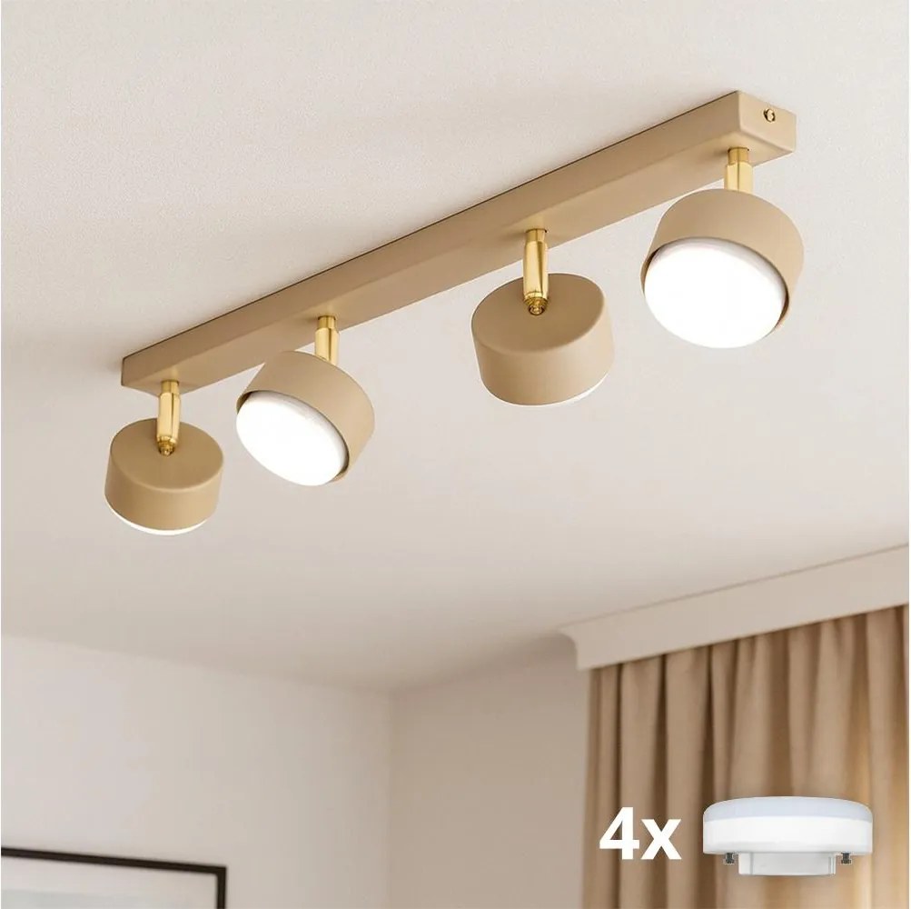 Brilagi - LED точково осветително тяло MONO 4xGX53/12W/230V бежово