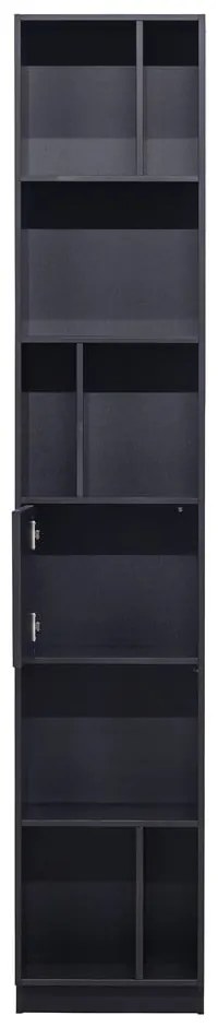Черен модулен шкаф за книги от борова дървесина 40x210 cm Finca - WOOOD