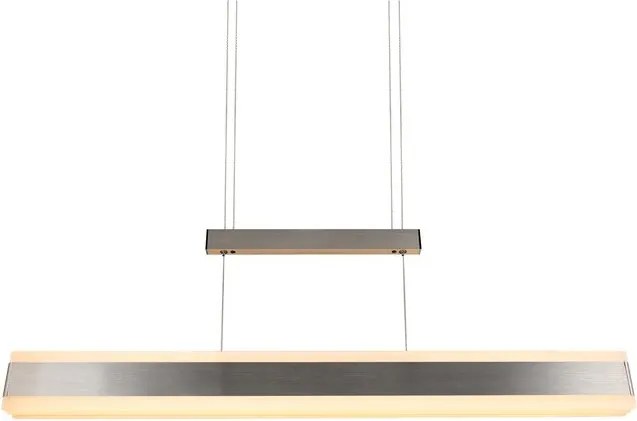 LED висящо осветително тяло в матово сребрист цвят с метален абажур Arcola – Trio