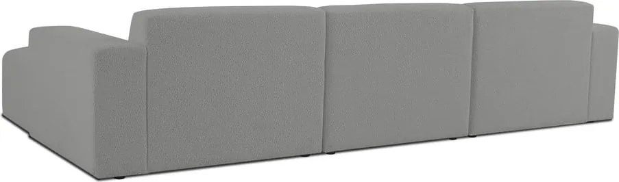 Сив ъглов диван от букле (десен ъгъл) Roxy – Scandic
