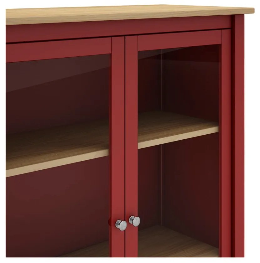 Червен/естествен шкаф от борова дървесина 90x110 cm Misti - Marckeric