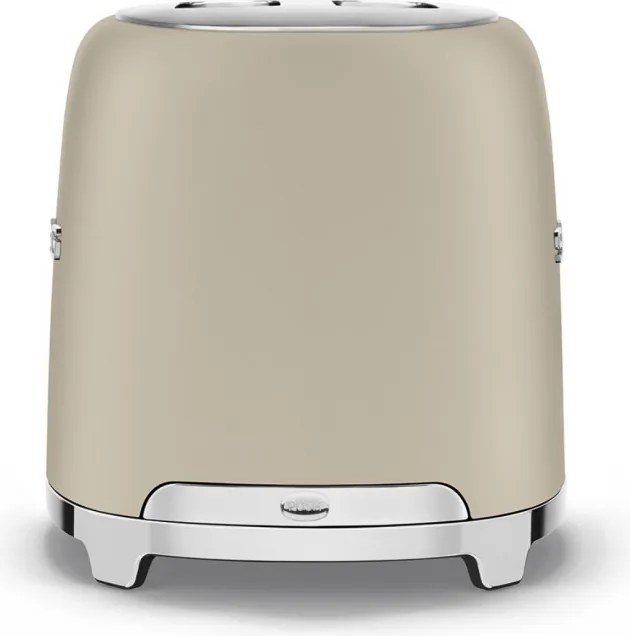 Тостер за хляб SMEG 50's Style TSF01MLMEU, 950W, 2 филии, 6 нива, Тавичка за трохи, Вграден кабел, Неръждаема стомана, Бежов