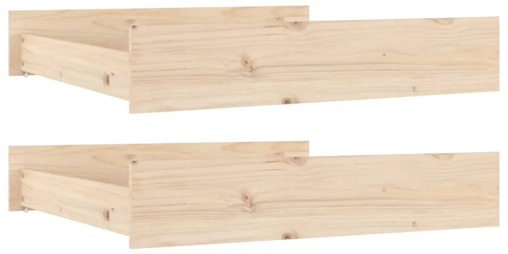 814979 vidaXL Чекмеджета за легло, 2 бр, бор масив