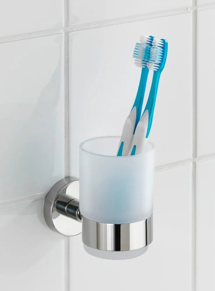 Бяла стенна чаша за четки за зъби Uno Bosio - Wenko