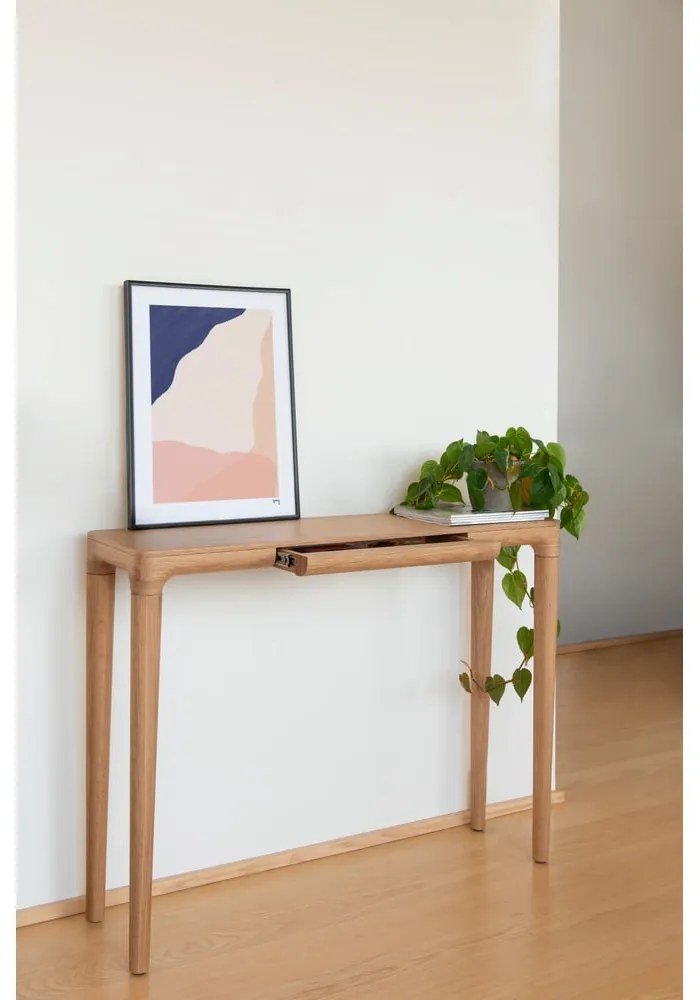 Дъбова конзолна маса в естествен цвят 12x110 cm Heart'n'Soul - UMAGE