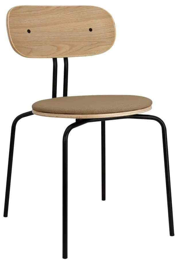 Черен и светлокафяв трапезен стол Curious - UMAGE