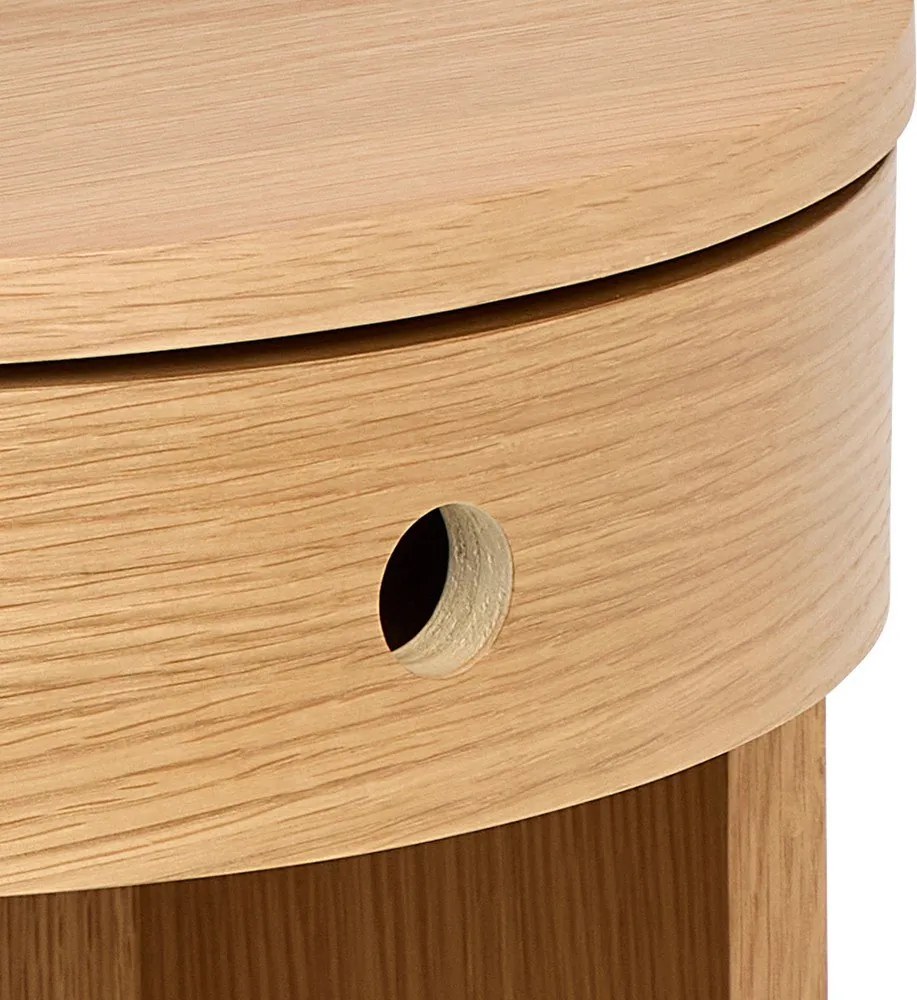 Нощно шкафче от декор от дъб в светло естествен цвят Paron – Actona