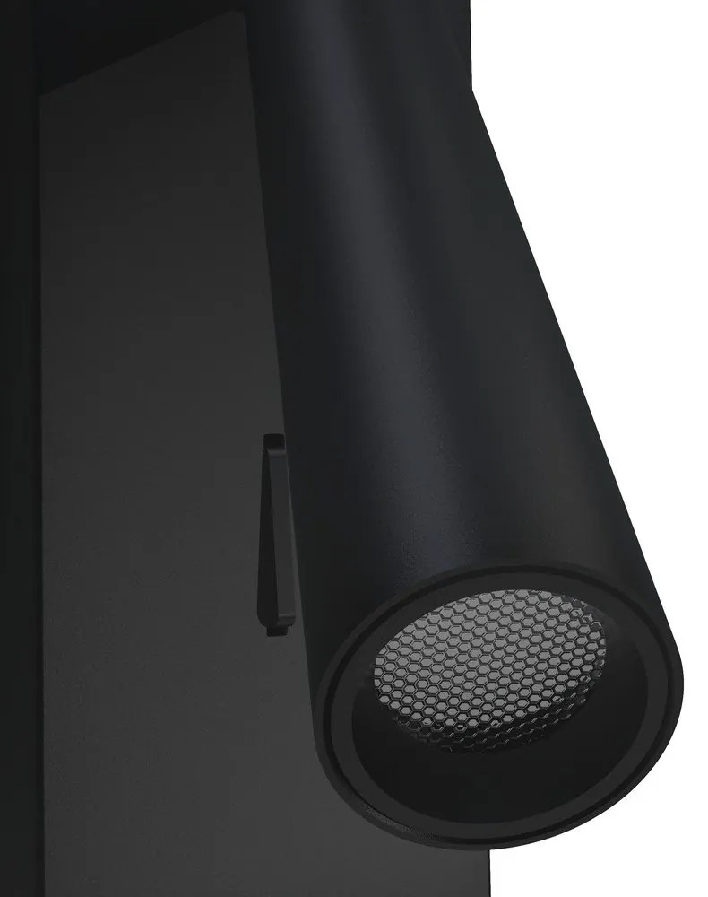 Черна стенна лампа, височина 16,5 cm Clara - SULION