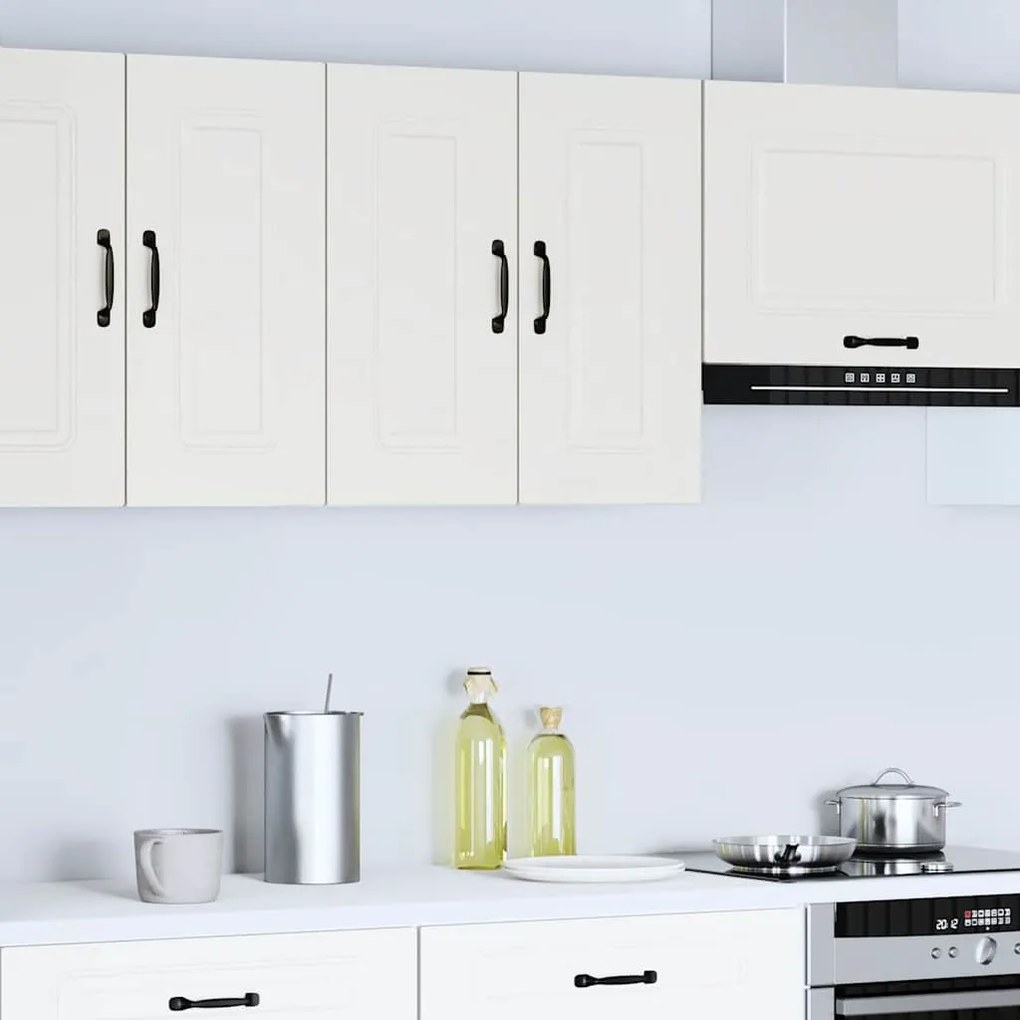 853577 vidaXL Кухненски стенен шкаф, Kalmar, бял, инженерно дърво