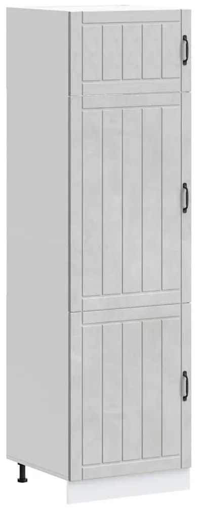 853871 vidaXL Кухненски шкаф Lucca, бетонно сив, инженерно дърво