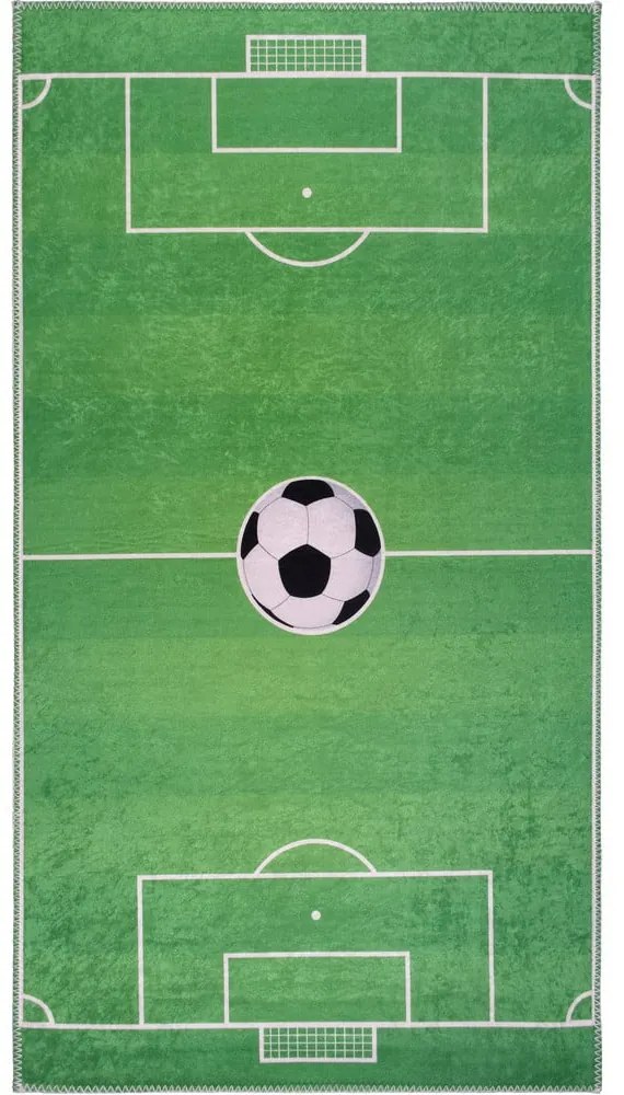 Зелено детско килимче за игра подходящо за пране 100x160 cm Soccer Time – Vitaus