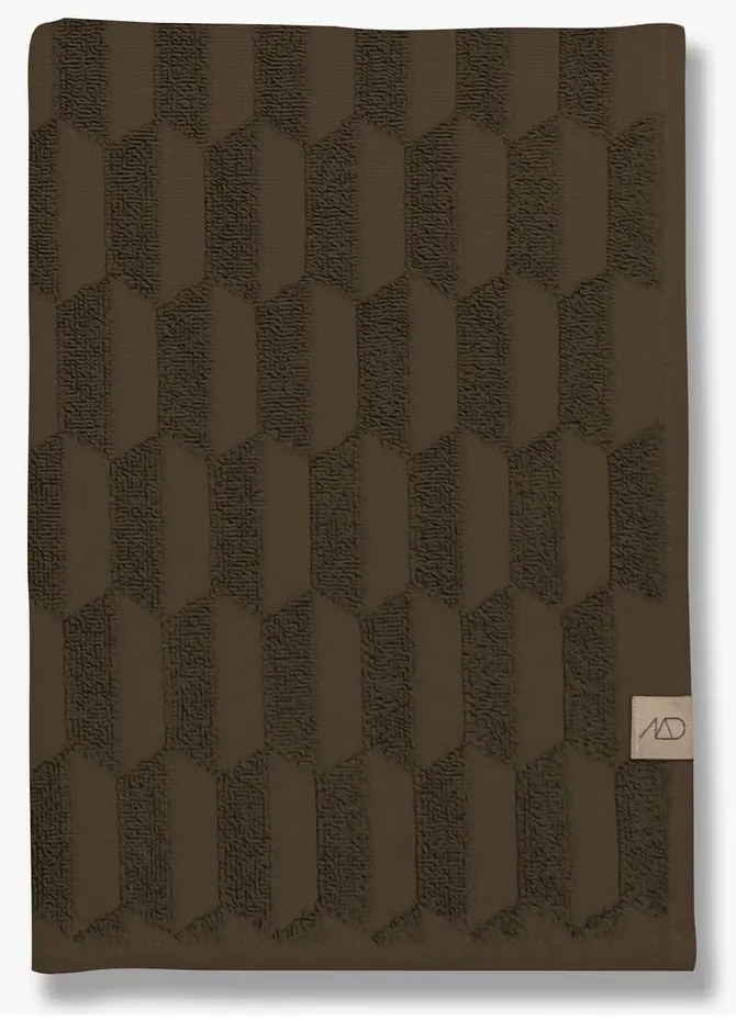 Тъмнокафяви памучни кърпи в комплект от 2 броя 35x55 cm Geo - Mette Ditmer Denmark
