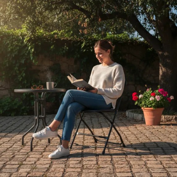 Сгъваем стол за кетъринг 49,5 x 45 x 81 cm Черен