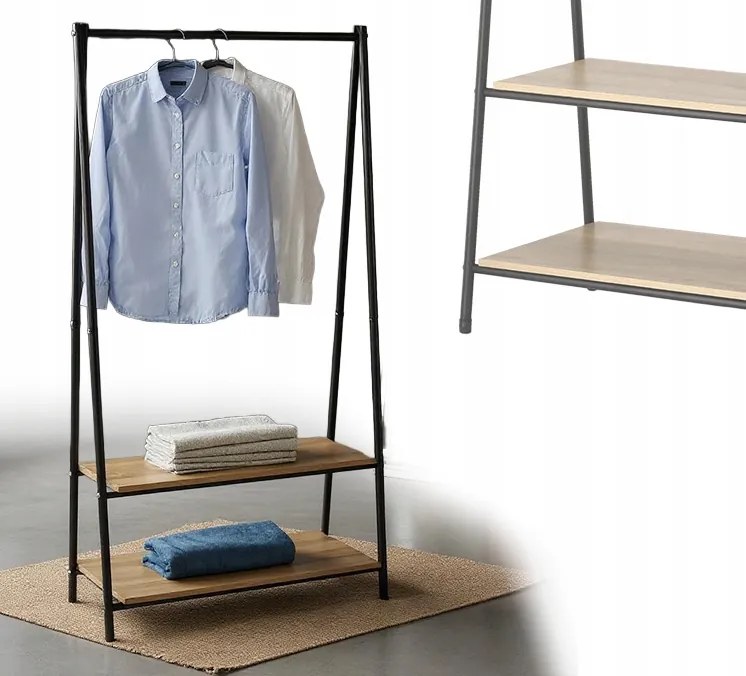 Свободностоящ стелаж за дрехи с рафтове - 80 x 40 x 160 cm