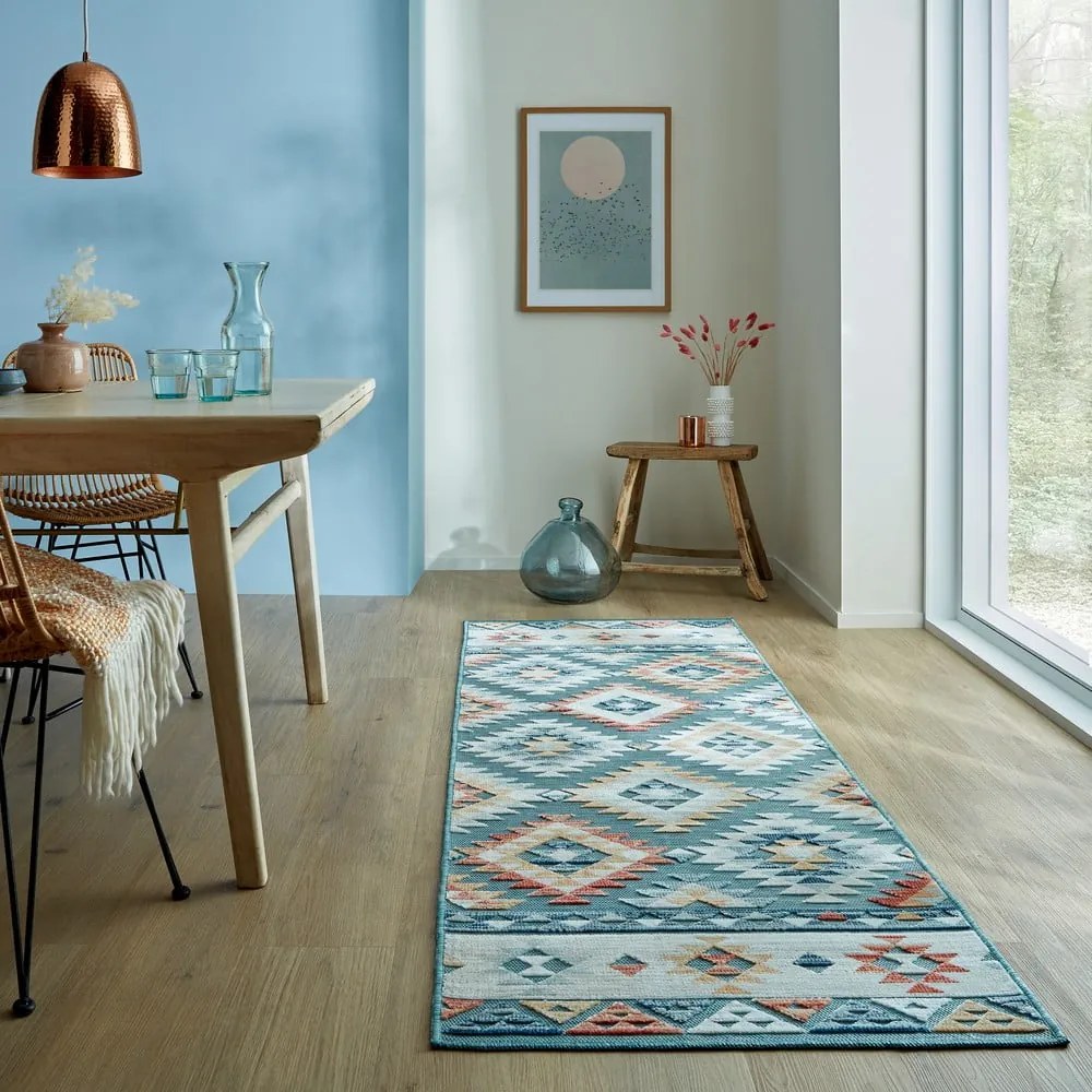 Синя външна пътека 80x230 cm Avery Blue – Flair Rugs