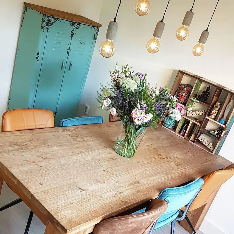 Индустриална висяща лампа сив бетон - Cava 5