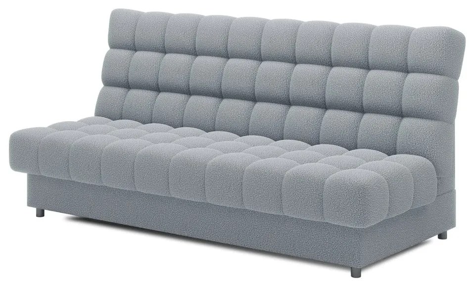 Сив сгъваем/с място за съхранение диван от прежда с примки от букле 197 cm Clareta – ELTAP