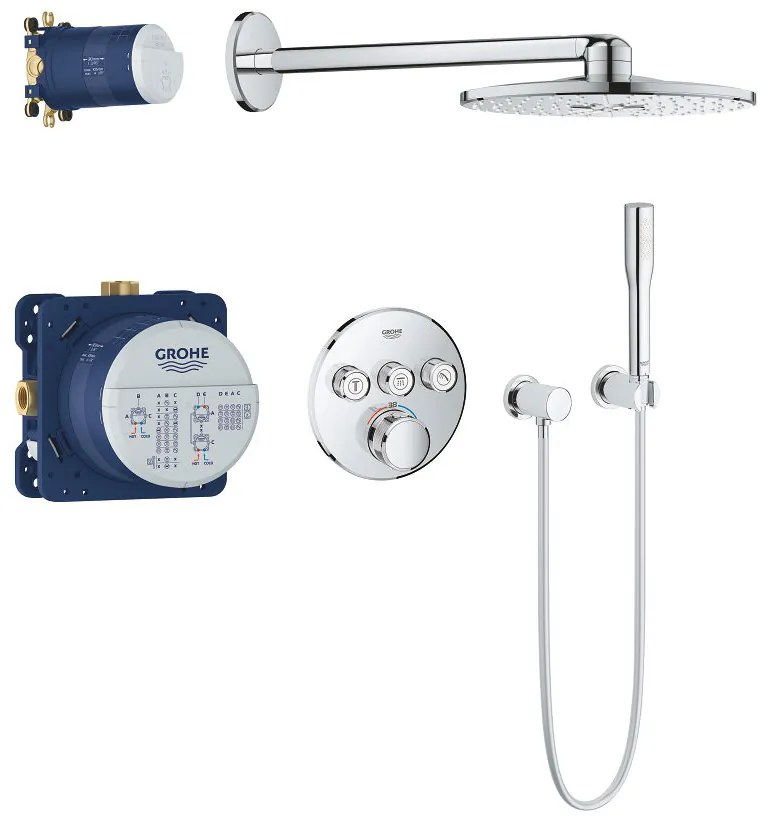 Пълен комплект вграден термостат Grohe Smart Control II