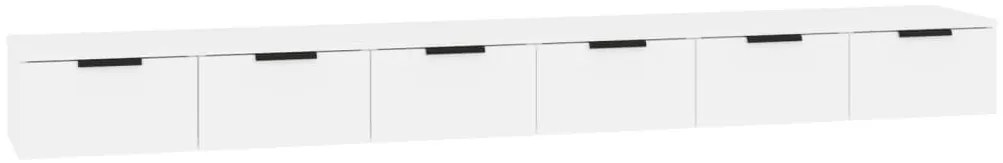 3115900 vidaXL Стенни шкафове, 2 бр, бели, 102x30x20 см, инженерно дърво