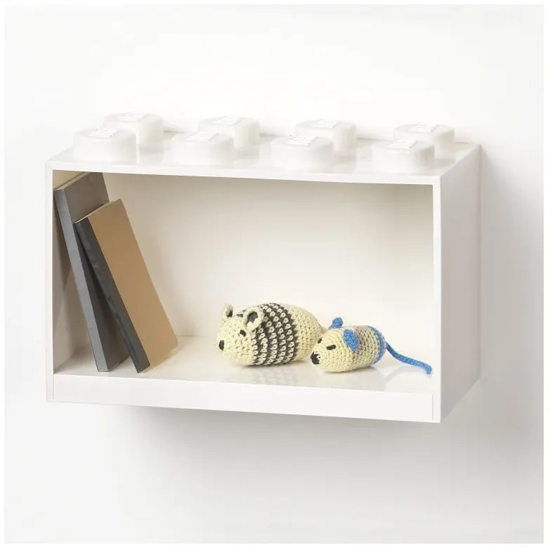 Детски бял стенен рафт Brick 8 - LEGO®